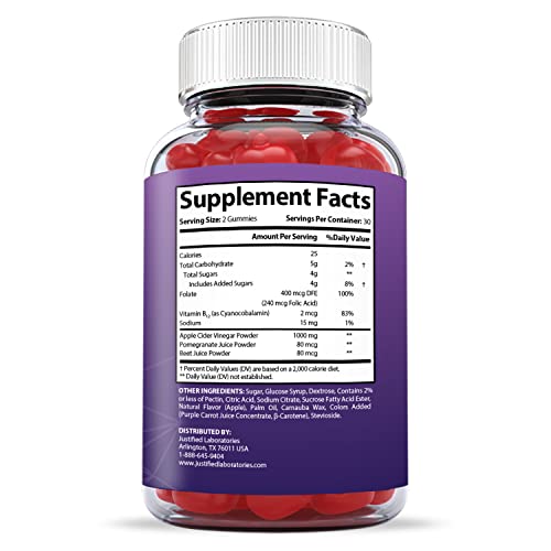 Justified Laboratories Royal Keto ACV Gummies 1000MG with Pomegranate Juice Beet Root Justified Laboratories Au supplements