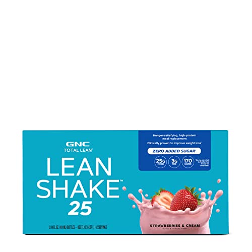 GNC Total Lean Lean Shake 25 - Strawberries and Cream - 12 Bottles GNC Au supplements