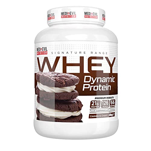 Medi-Evil Nutrition Whey Dynamic Protein, Cookies and Cream Flavour, 2kg, 66 Servings Medi-Evil Nutrition Au supplements