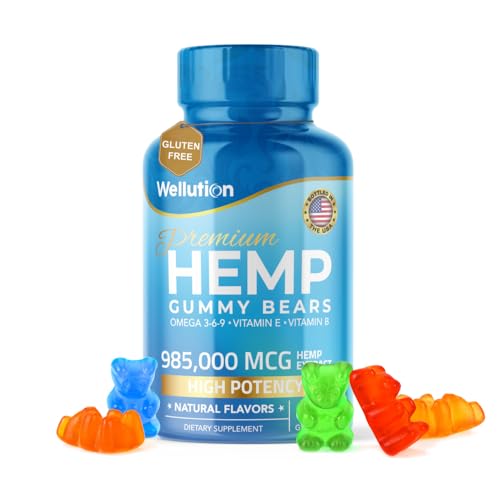 Wellution Hemp Gummies 985,000 High Potency - Fruity Gummy Bear with Hemp Oil Wellution Au supplements
