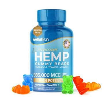Wellution Hemp Gummies 985,000 High Potency - Fruity Gummy Bear with Hemp Oil Wellution Au supplements