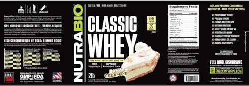NutraBio Classic Whey Protein Powder- 25G Protein Per Scoop - Full-Spectrum Amino NutraBio Au supplements