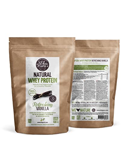 Ekopura Natural Whey Protein - Vanilla - 500g | 78% Protein | 100% Natural Grass Fed Whey Ekopura Au supplements
