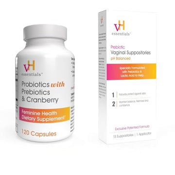 vH essentials Probiotics with Prebiotics and Cranberry Feminine Health Supplement - 120 Capsules vH essentials Au supplements