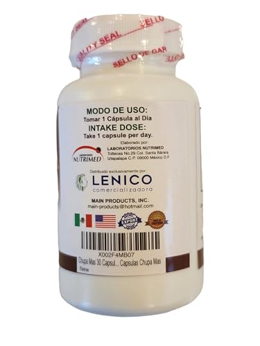 Lenico Comercializadora ChupaMas 60 Capsules Ginger, Green Tea, Prune, Artichoke Lenico Comercializadora Au supplements