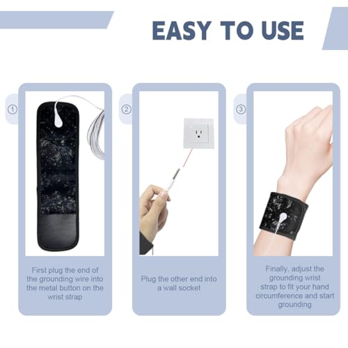 LOYDBDT Grounding Wrist Strap,Patterned Grounding Wristband,Unique Air Holes and Conductive Silver LOYDBDT Au supplements