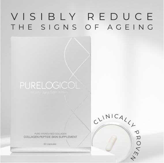 Collagen Tablets, Best Hydrolysed Protein Peptide Skin Supplement - 90 x Collagen Capsules x 800mg Purelogicol Au supplements