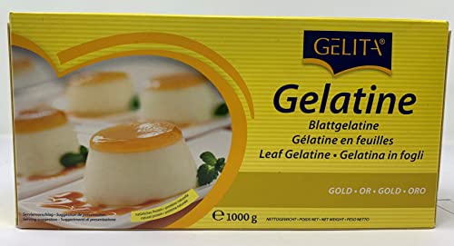 Gelita | Gold Leaf Gelatine | 500 Leaves | Allergen Free | Ideal for Thickening or jellification Gelita Au supplements
