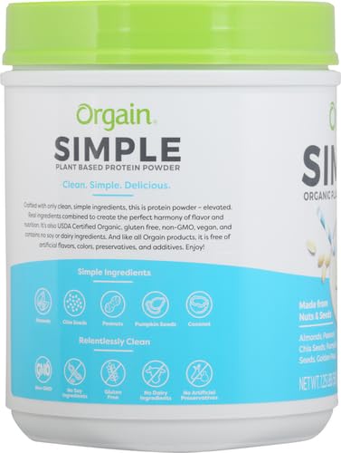 Orgain Organic Simple Vegan Protein Powder, Vanilla - 20g Plant Based Protein Orgain Au supplements