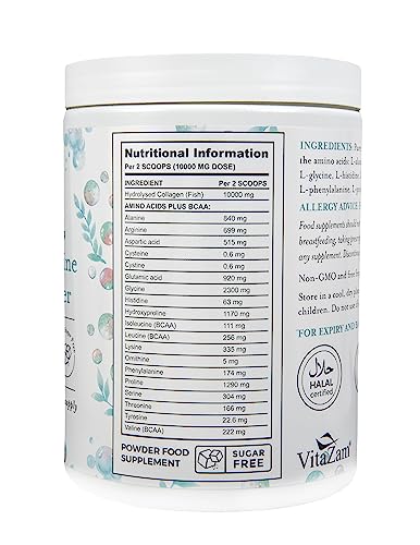 Vitazam Pure Marine Collagen Powder - 100% Hydrolysed Collagen Peptides for Hair Skin and Nails VitaZam Au supplements