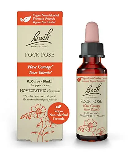 Bach Original Flower Remedies, Rock Rose for Courage (Non-Alcohol Formula), Natural Homeopathic BachAU supplements