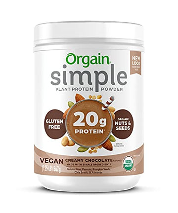 Orgain Organic Simple Vegan Protein Powder, Chocolate - 20g Plant Based Protein Orgain Au supplements
