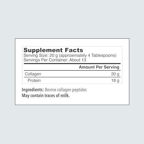 Vital Proteins Collagen Peptides Powder Supplement (Type I, III), Unflavored Hydrolyzed Collagen-Hair, Skin, Nail VITAL PROTEINS Au supplements