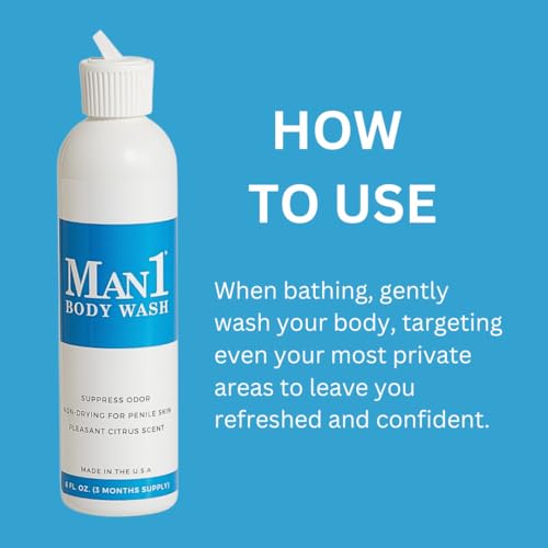 Man1 Body Wash, Anti-Odor Intimate Penile Cleanser For Down There Care, Hydrates Man1 Man Oil Au supplements
