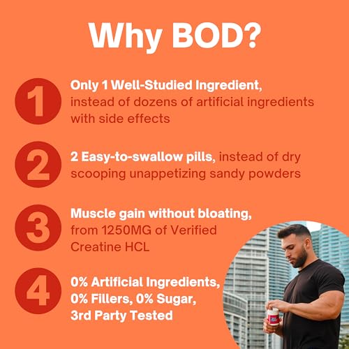 Creatine HCL Pills - Muscle Growth, Endurance, No Bloat, No Load, Not Flavored Goba Tea Au supplements
