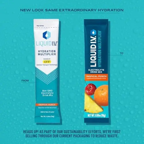 Liquid I.V.® Hydration Multiplier - Tropical Punch | Electrolyte Powder Drink Mix | 1 Pack (16 Servings) Liquid I.V. Au supplements