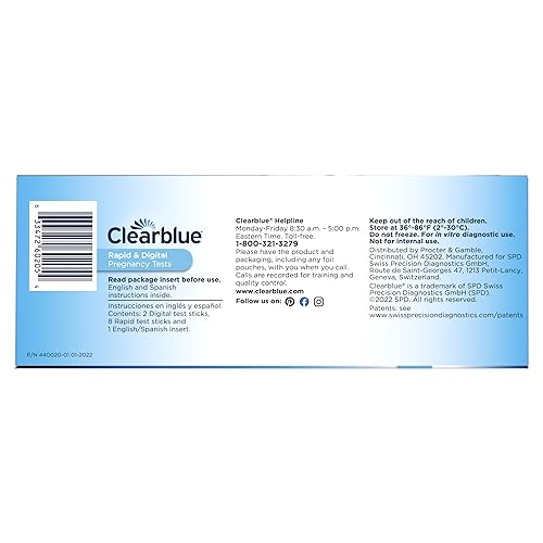Clearblue Pregnancy Test Combo Pack, 10ct - Digital with Smart Countdown & Rapid Clearblue Au supplements
