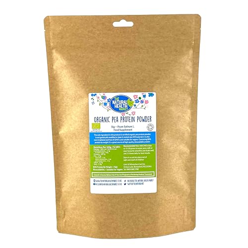 Organic Pea Protein Powder 1kg by The Natural Health Market • 80% Vegan Protein The Natural Health Market Au supplements