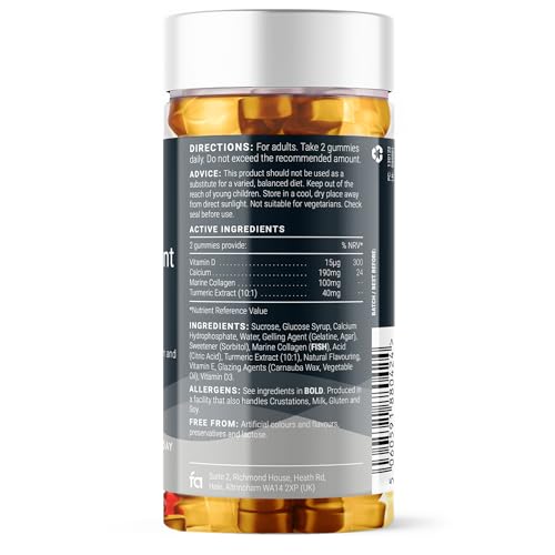 Feel Amazing Bone & Joint Complex Gummies - with Calcium, Vitamin D3 & Marine Collagen - 60 Grapefruit-Flavored Gummies - 30-Day Supply (1) Feel Amazing Au supplements