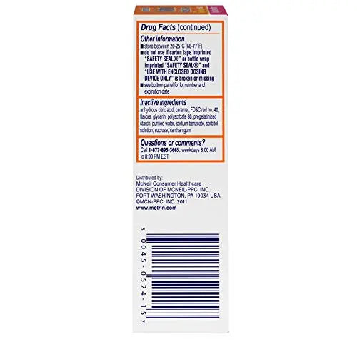 Concentrated Motrin Aspirin, 0.5 Fluid Ounce Motrin Au supplements