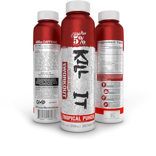 5% Nutrition Kill It Ready-to-Drink High Stim Pre Workout | 400mg Caffeine Energy Drink 5% Nutrition Au supplements