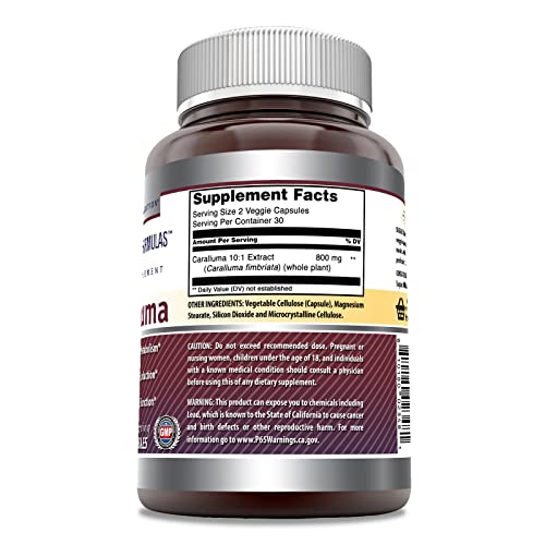 Amazing Formulas Caralluma Dietary Supplement 800 mg 60 Veggie Capsules Amazing Nutrition Au supplements