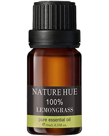 NATURE HUE Lemongrass Essential Oil - 10 mL (1/3 oz) - Pure, Natural, Therapeutic Grade NATURE HUE Au supplements