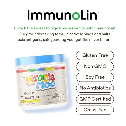 Colostrum Supplement for Gut Health, Hair Growth, Beauty and Immune Support Miracle Moo Au supplements