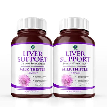 1 Body Liver Support: Twin Pack - 60 Capsules Each - Milk Thistle 1 Body Au supplements