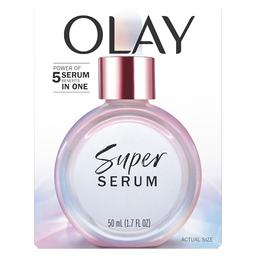 Olay Super Serum - Glow Serum for Face - Activated Niacinamide, Vitamin C & E, Collagen Peptide, AHA - 5-in-1 Benefits - Brightens, Hydrates, Smooths, Firms, Evens Tone, Proactive Anti-Aging, 1.7 Oz Olay Au supplements
