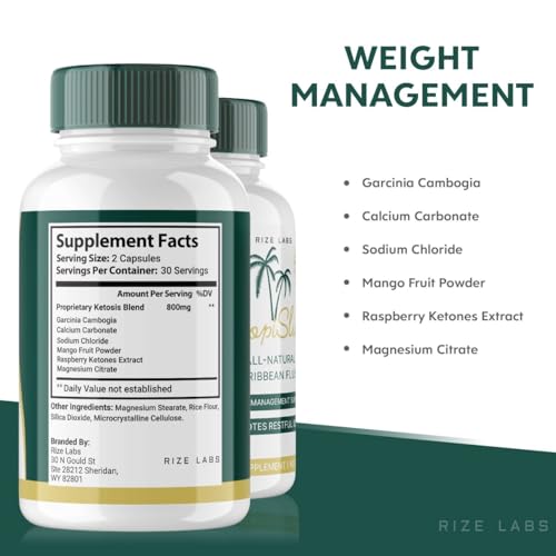 rize labs (5 Pack Tropislim Weight Loss Supplement, Tropislim Capsules for Total Body rize labs Au supplements