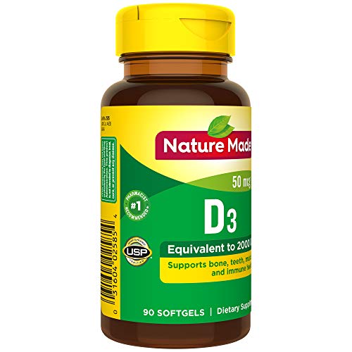 Nature Made Vitamin D3 2000 IU (50 mcg), Dietary Supplement for Bone, Teeth, Muscle Nature Made Au supplements