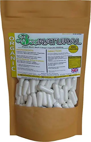 Beef Bovin 100 Hydrolyzed Collagen 1000mg Capsules Bee-naturalAU supplements