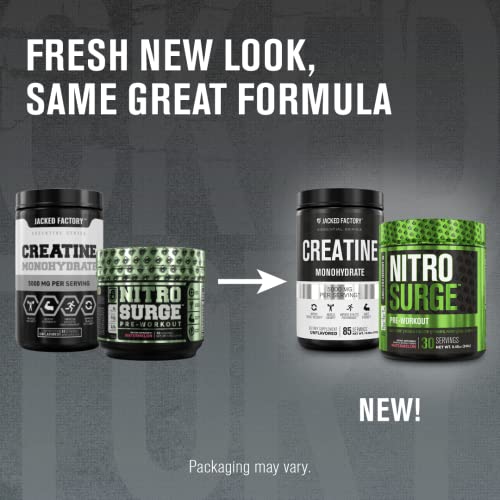 Nitrosurge Pre-Workout & Creatine Monohydrate - Pre Workout Powder With Creatine Jacked Factory Au supplements