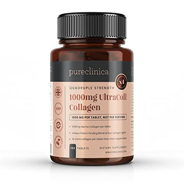 UltraColl Marine Collagen 1000mg x 180 tablets (6 months supply). The only patented anti-aging collagen types I, II, III, and VII. Pureclinica Au supplements