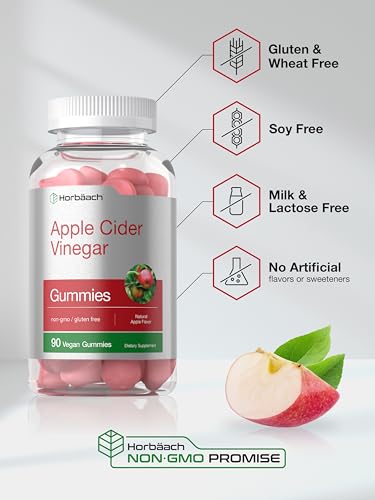 Horbaach Vegan Apple Cider Vinegar Gummies | 90 Count | ACV Supplement | Natural Horbäach Au supplements