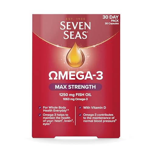 Seven Seas Omega-3 Fish Oil, Max Strength, Omega 3 + Vitamin D For Whole Body Health Seven Seas Au supplements