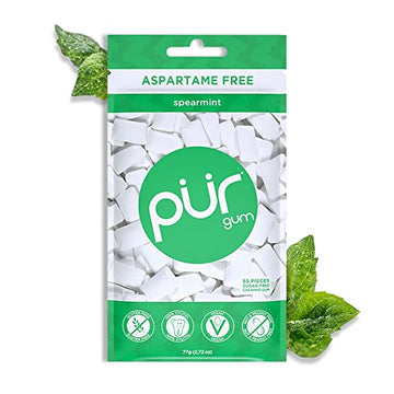 PUR Gum | Aspartame Free Chewing Gum | 100% Xylitol | Natural Spearmint Flavored Gum PUR Au supplements