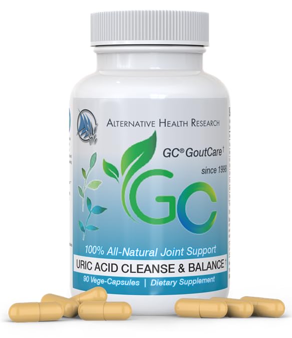 GC® GoutCare: Uric Acid Control | Uric Acid Prevention | Joint Health Supplement | Joint Relief | with Turmeric, Celery Seed Extract, Milk Thistle and More | 90 Capsules per Bottle | Non-GMO Alternative Health Research LLC Au supplements