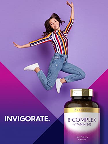 Carlyle B Complex Vitamin with B12 | 300 Tablets | High Potency Formula | Vegetarian Carlyle Au supplements
