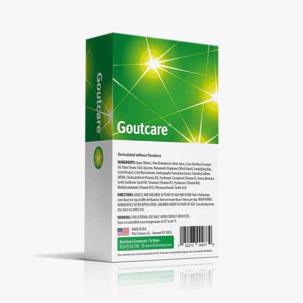 Vita Sciences GoutCare Soothing Cream for Occasional Discomfort. Intensive Soothing Cream - Fast-Acting Topical Application for Comfort Where and When You Need It Most. Safe & Effective Vita Sciences Au supplements