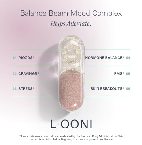 LOONI Balance Beam Mood Complex Supplement | PMS Relief with Ashwagandha, Vitamin B12 L·OONI Au supplements