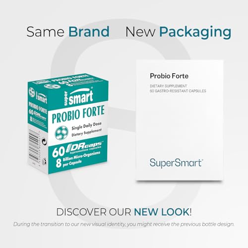 Supersmart - Probio Forte 8 Billion CFU per Capsule (Advanced Formula) - Daily Probiotics Supplement for Women & Men | Non-GMO & Gluten-Free - 60 DR Caps Supersmart Au supplements