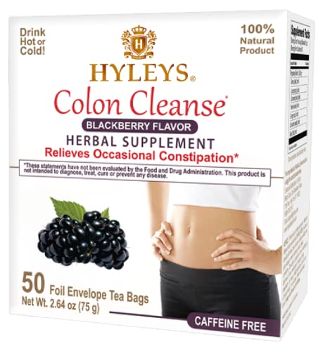 Hyleys Colon Cleanse Tea Blackberry Flavor - 50 Tea Bags (6 Pack - 300 Tea Bags Total) HYLEYS Au supplements