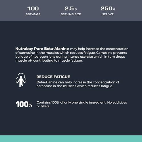 Nutrabay Pure 100% Beta Alanine Powder, Pre Workout supplement for Men & Women Nutrabay Au supplements