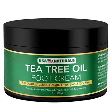 Tea Tree Oil Foot Cream For Dry Cracked Heels Repair - Natural Foot Cream For Dry Cracke USA Naturals Au supplements