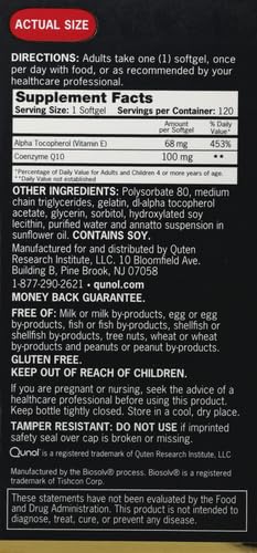 Qunol CoQ10 100mg Softgels, Ultra CoQ10 100mg, 3x Better Absorption, Antioxidant Qunol Au supplements