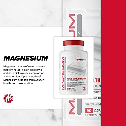 Metabolic Nutrition Magnesium, 650mg per Serving, Non-GMO, Vegan, Gluten Free Metabolic Nutrition Au supplements