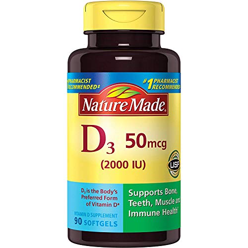 Nature Made Vitamin D3 2000 IU Liquid Softgels 90 ea (Pack of 2) Nature Made Au supplements