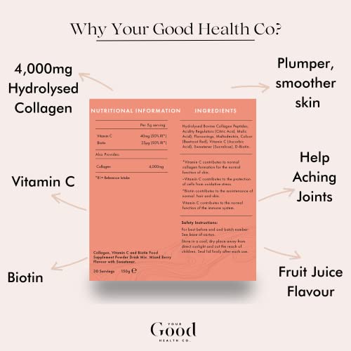 Your Good Health Co. – Your Beauty Premium Collagen Powder, Mixed Berry Your Good Health Co. Au supplements